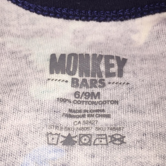 Monkey Bars Dinosaur Infant Boys Bodysuit Size 6-9 - Picture 4 of 7